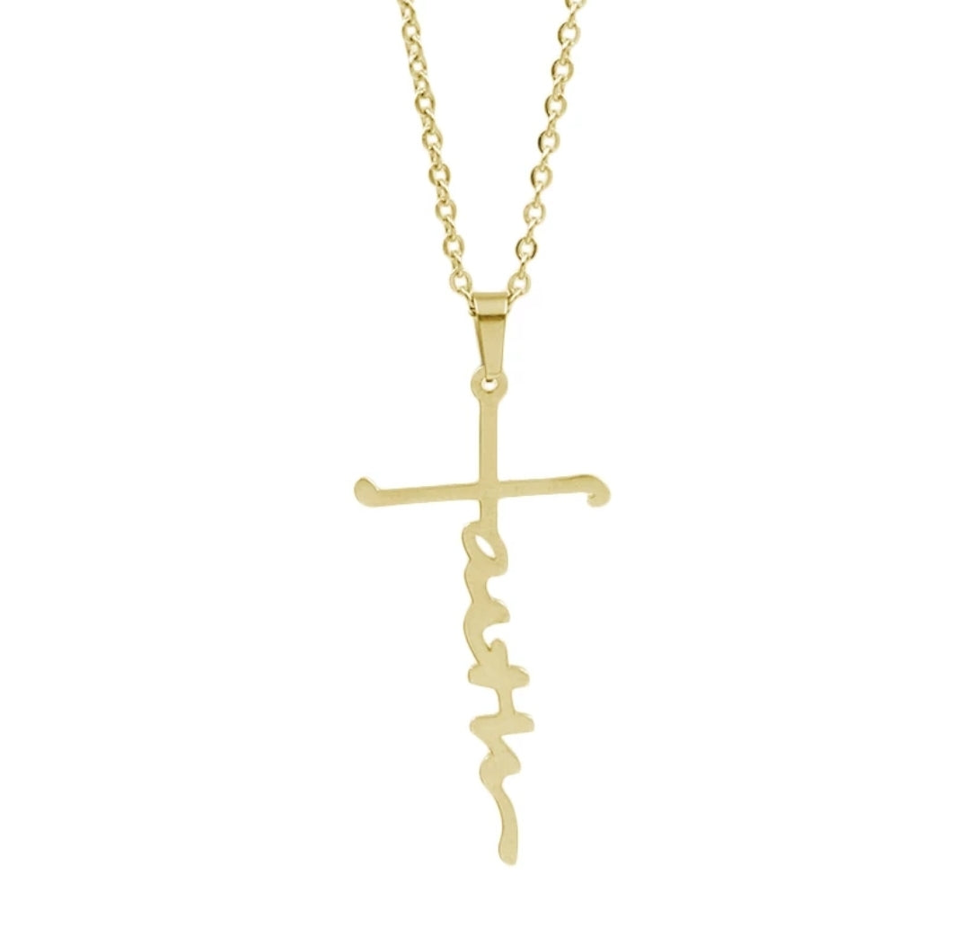 Cross shop faith necklace